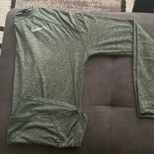 Green Large Nike Running Dri-Fit Long Sleeve